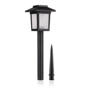 Lampa solární plastová 8 x 8 x 37cm, černá